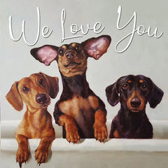 We Love You 3 Amigos Greeting Card