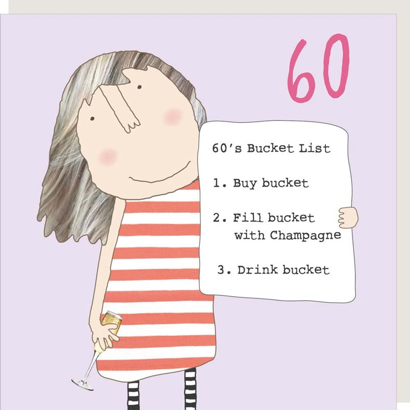 Rosie Made A Thing Card - 60th Birthday Bucket List