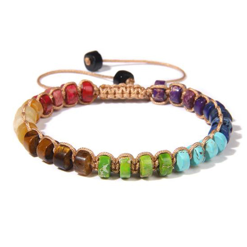 7 Chakra Natural Stone Adjustable Bracelet