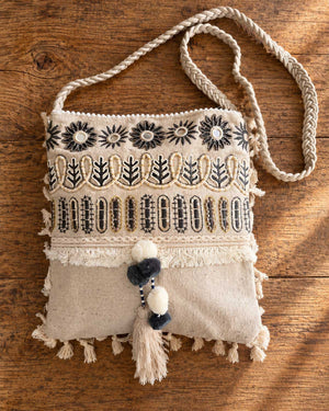 Bohemian Soul Beaded Shoulder Bag – Natural