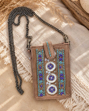 Indie Soul Beaded Crossbody Phone Bag