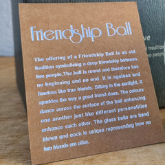 Friendship Ball Marine Green & Aubergine Swirl