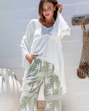 Biba Long Sleeve Fray Top by Jatea The Label
