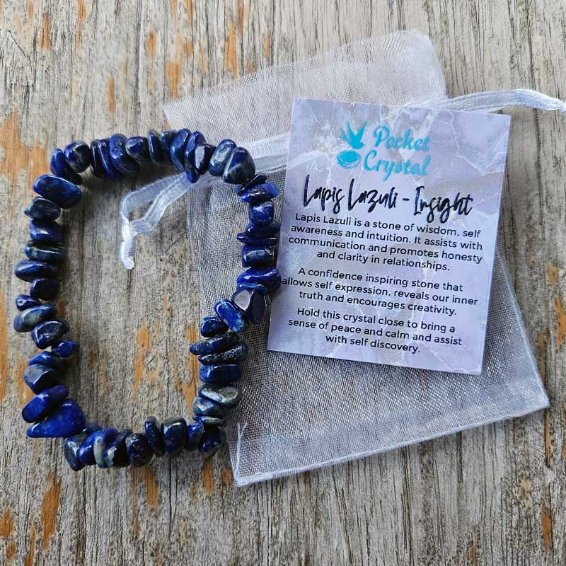 Lapis Lazuli Crystal Chip Stretch Bracelet