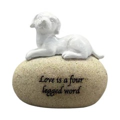 Love is a Four Legged Word Dog Figurine