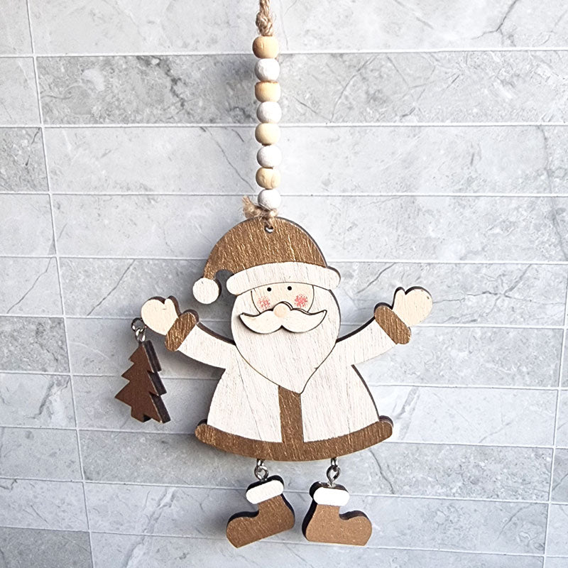 Santa Happy Hanger Christmas Tree Ornament - Gold