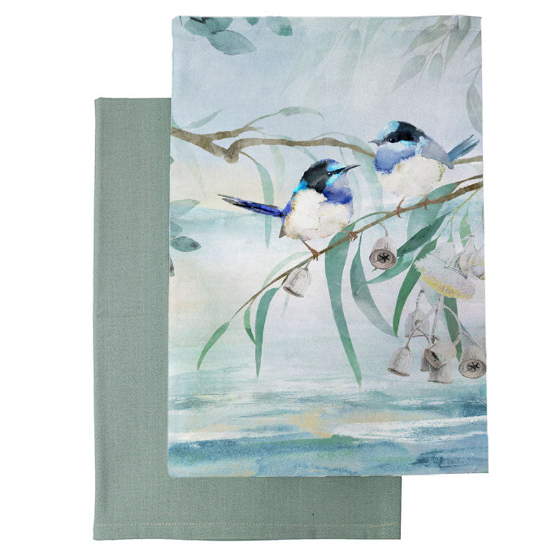 Set of 2 Fairy Wren Tea Towels