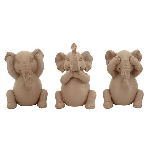 See No Evil, Hear No Evil, Speak No Evil Elephants - Blush