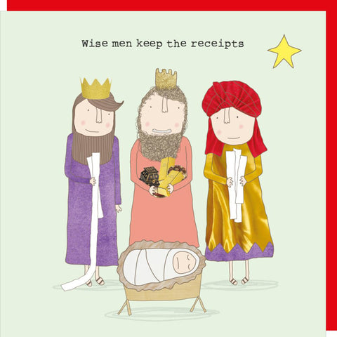 Rosie Made A Thing Christmas Card -Wise Men Keep Receipts