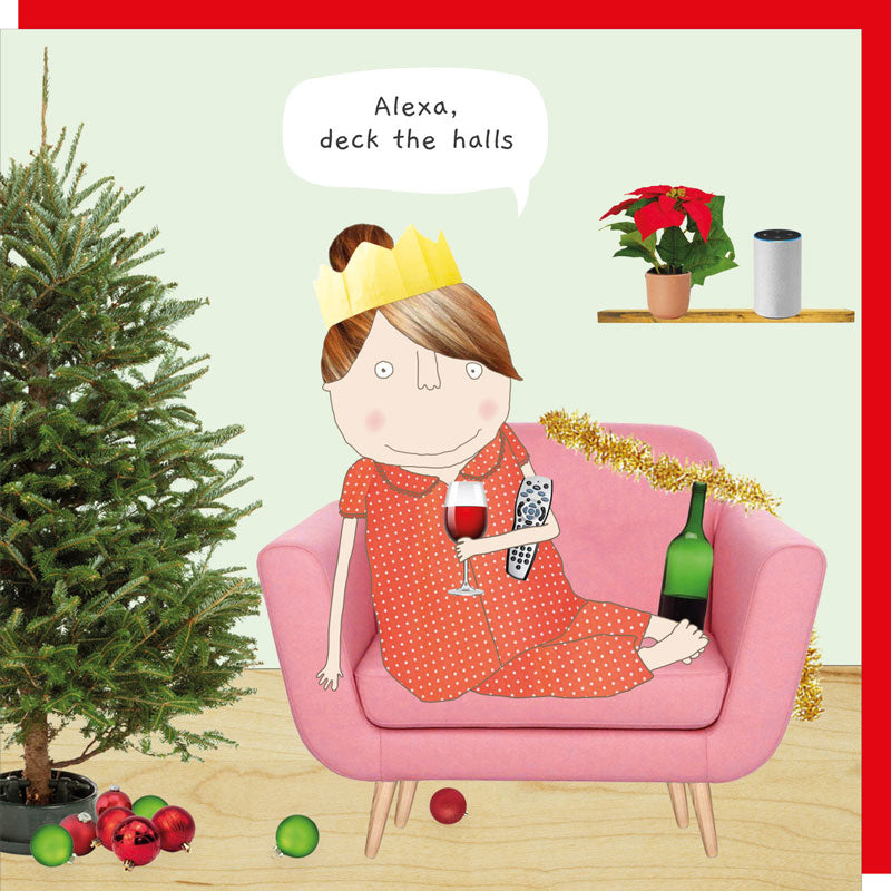 Rosie Made A Thing Christmas Card - Alexa Deck The Halls