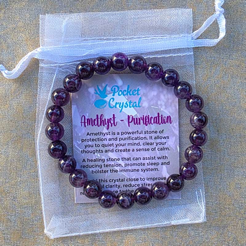 Amethyst Crystal Stretch Bracelet