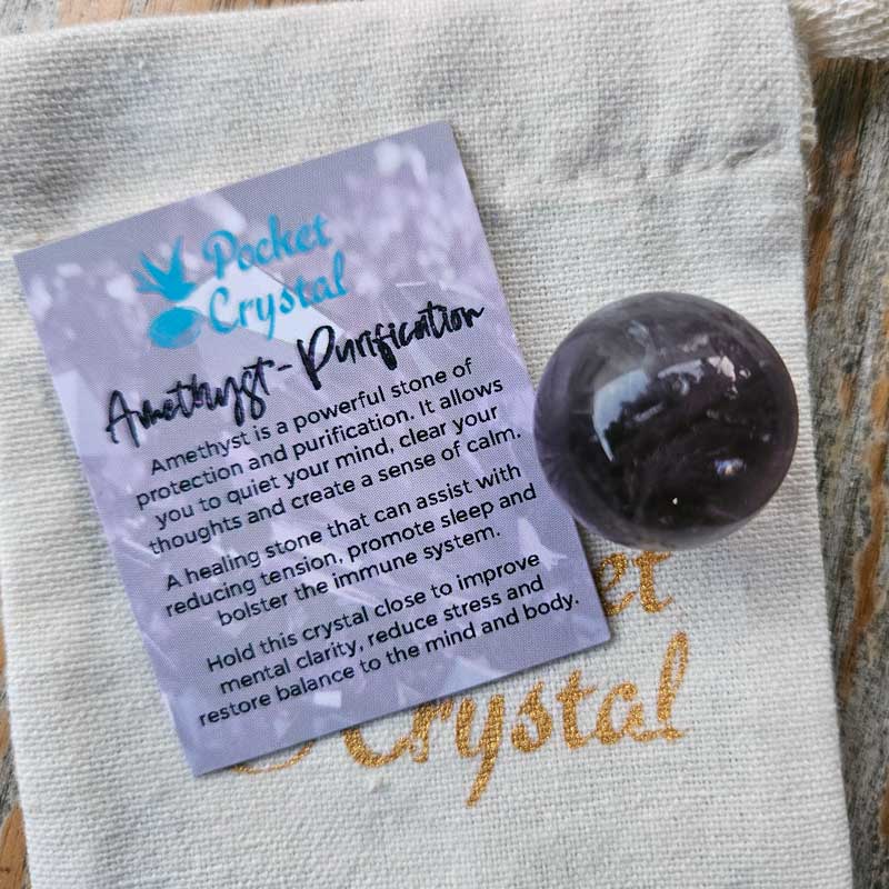 Amethyst Pocket Crystal Sphere - Purification