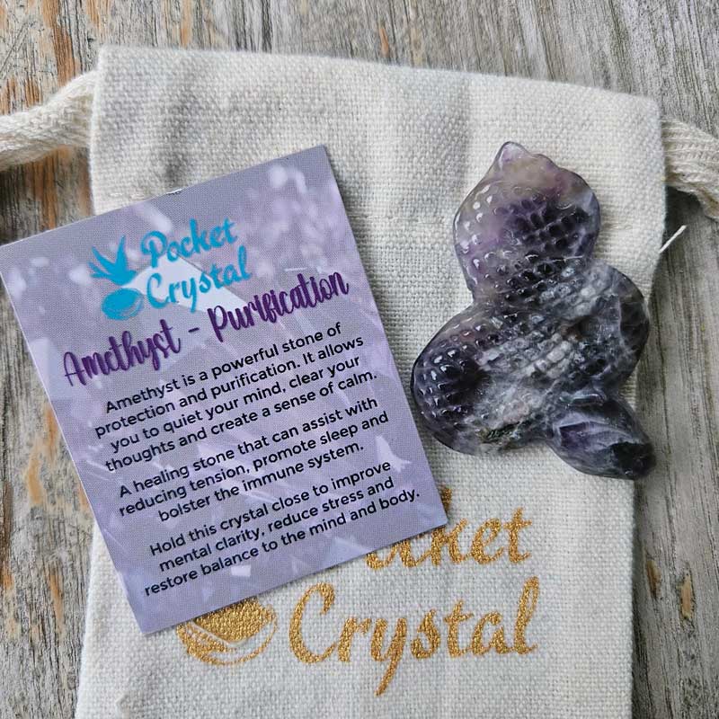 Amethyst Pocket Crystal Snake - Purification