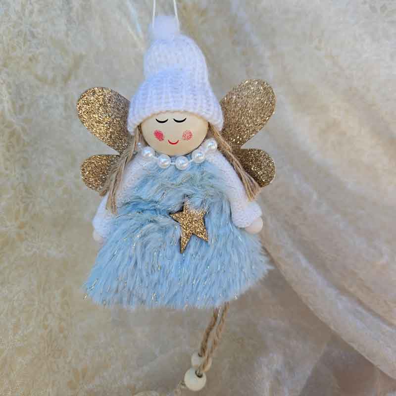 Hanging Christmas Angel - Sage Star