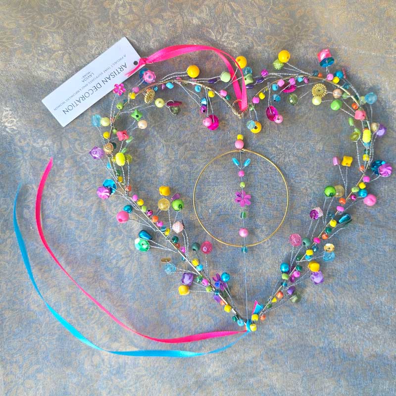 Artisan Collection Handbeaded Heart  Large - Solei