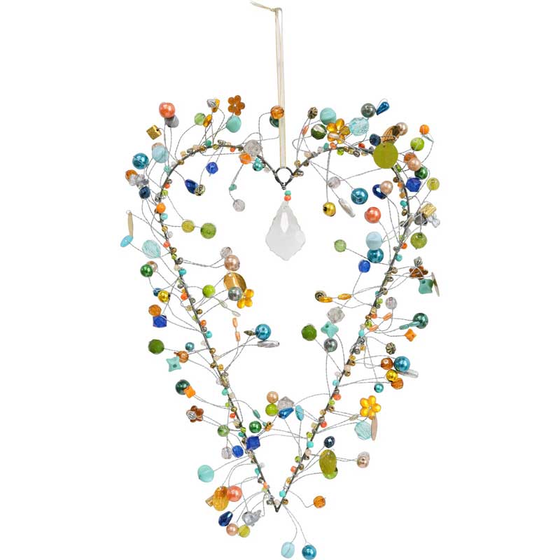 Artisan Collection Handbeaded Heart  Large -  Clay