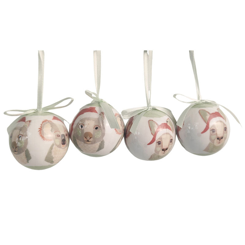 Aussie Animals Gift Boxed Set of 4 Christmas Bauble Ornaments