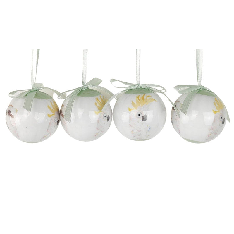 Aussie Birds Gift Boxed Set of 4 Christmas Bauble Ornaments