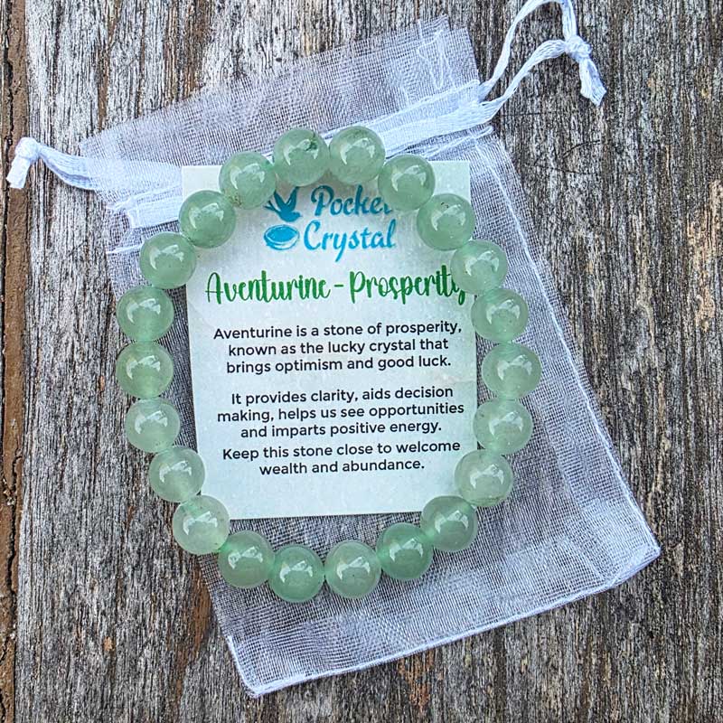 Aventurine Crystal Stone Stretch Bracelet