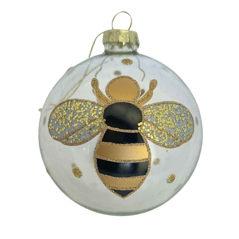 Bee Christmas Bauble - Gold