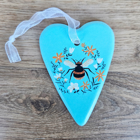Bee Gift Hanging Heart Ornament