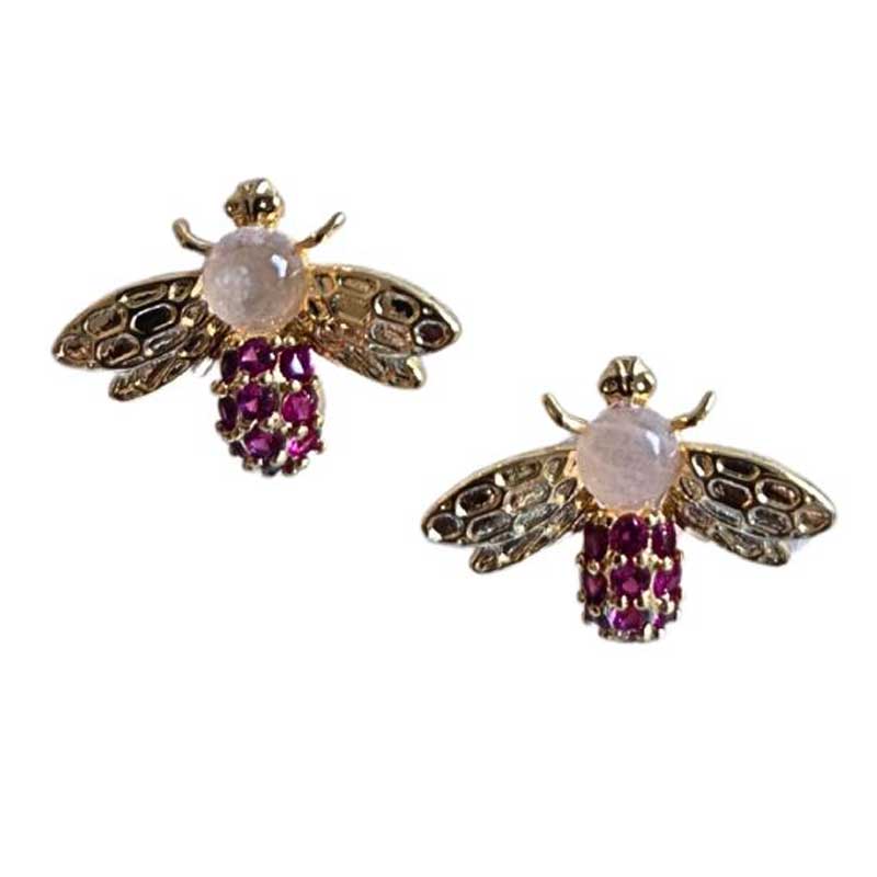 Gem Bee Stud Earrings By Zoda