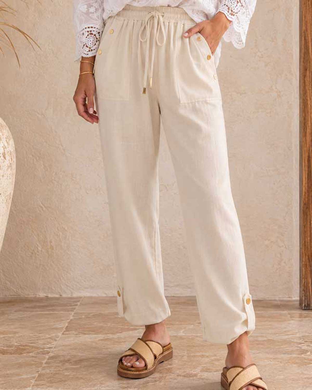 Sorrento Pants – Natural