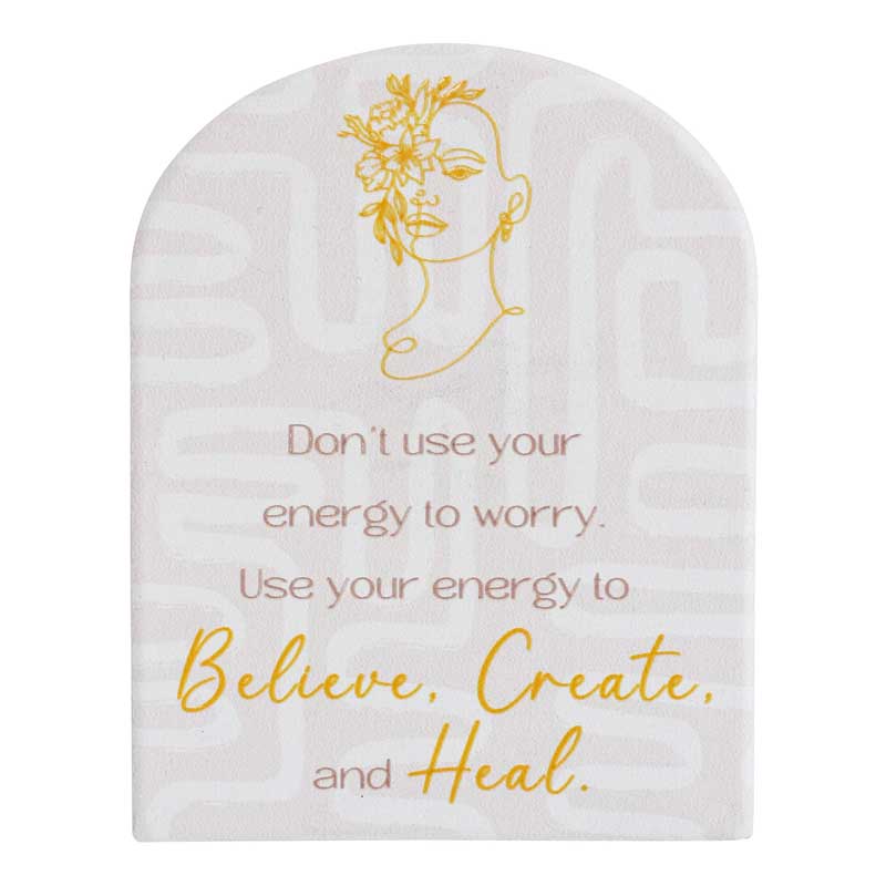 Believe, Create And Heal Plaque - Gift Boxed