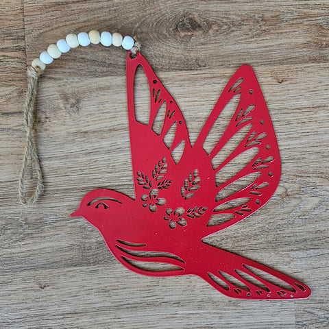 Hanging Bird In Flight - Raspberry