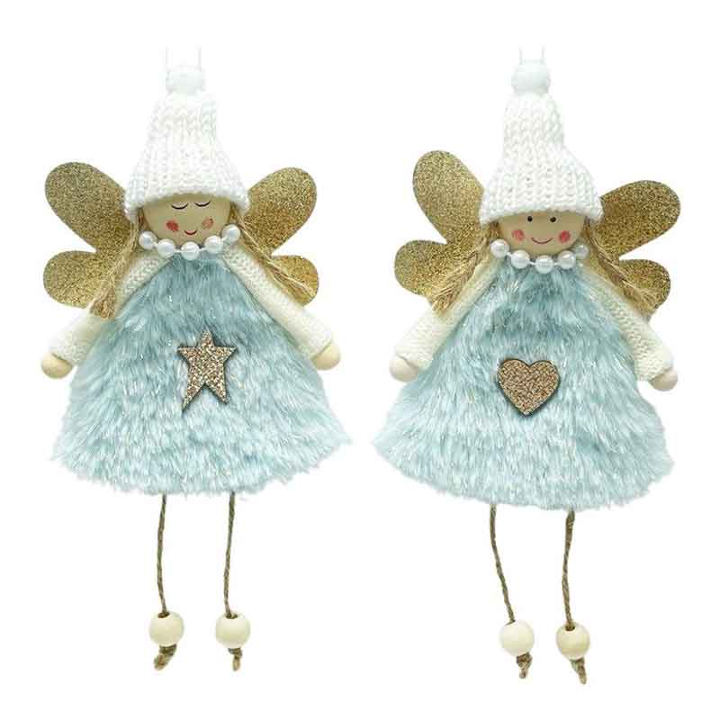 Hanging Christmas Angels Set of 2 - Sage