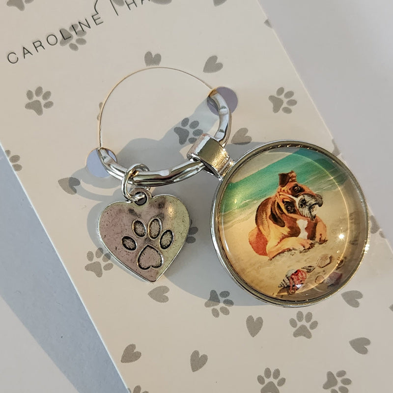 Beach Dogs Key Ring - Boxer