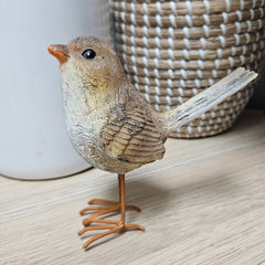 Fairy Wren Bird Ornament - Brown Large
