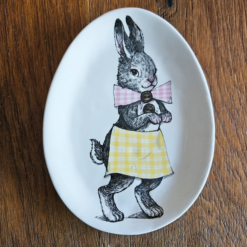 Sketch Bunny Rabbit Plate - Girl