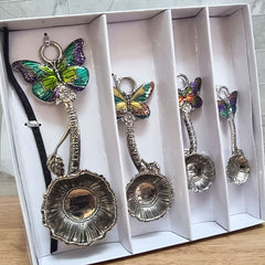 Set of 4 Metal Butterfly Measuring Spoons Gift Boxed