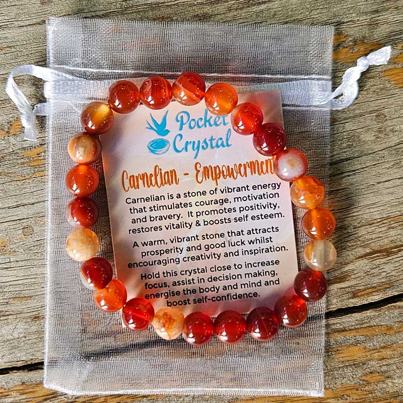 Carnelian Crystal Stretch Bracelet
