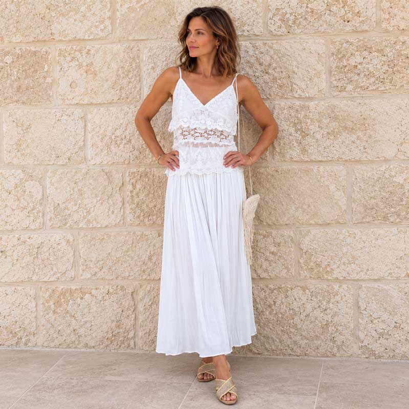 Eloise Maxi Skirt – White