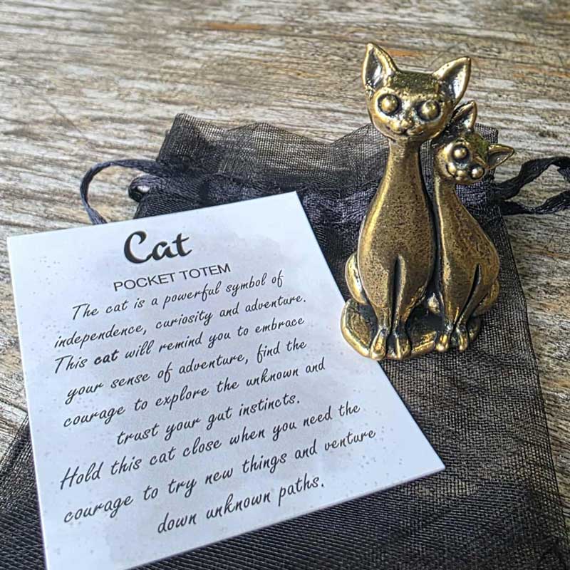 Standing Cats Pocket Totem - Curiosity & Adventure