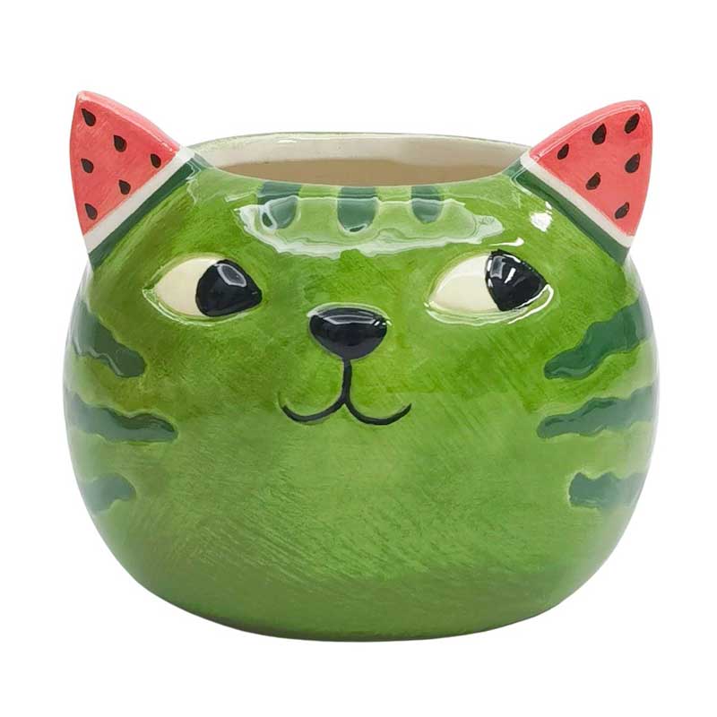 Mini Cat Planter - Watermelon