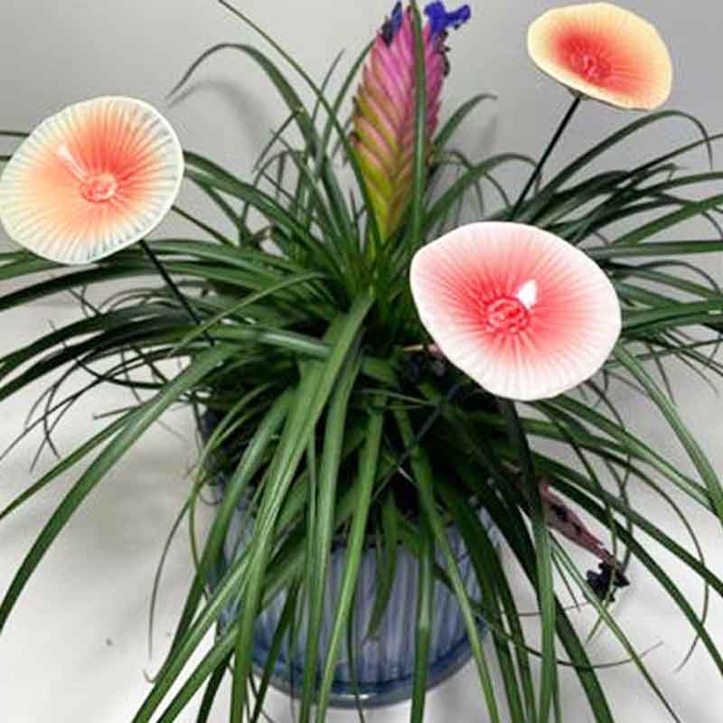 Ceramic Flower on Rod Round - 6 Colours – The Chic Nest