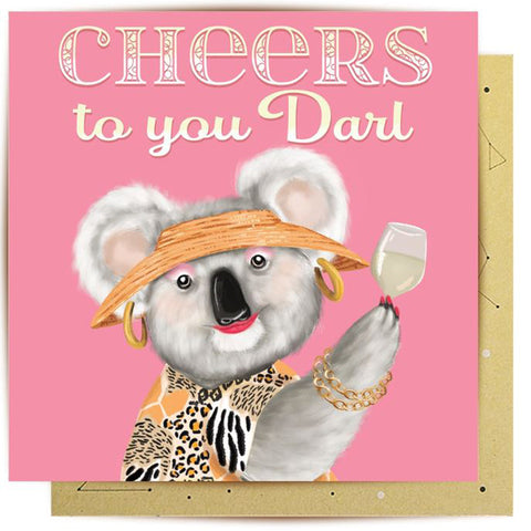 Cheers Darl Cool Koala Greeting Card