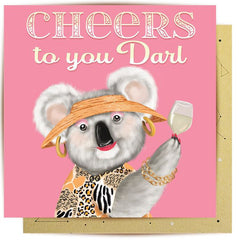 Cheers Darl Cool Koala Greeting Card