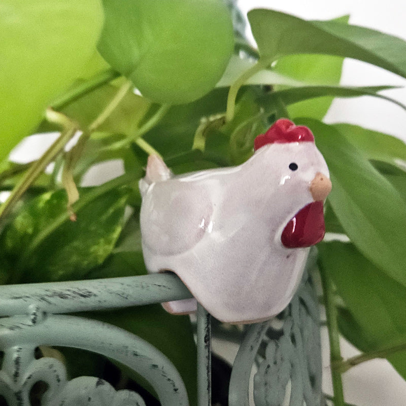 Chicken Pot Hanger - White