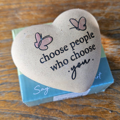 Choose People Who Choose You Gift Boxed Heart Stone