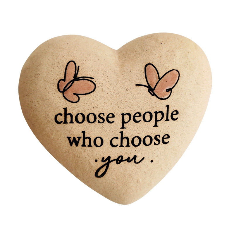 Choose People Who Choose You Gift Boxed Heart Stone