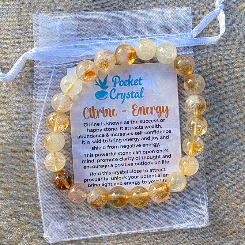 Citrine Crystal Stretch Bracelet