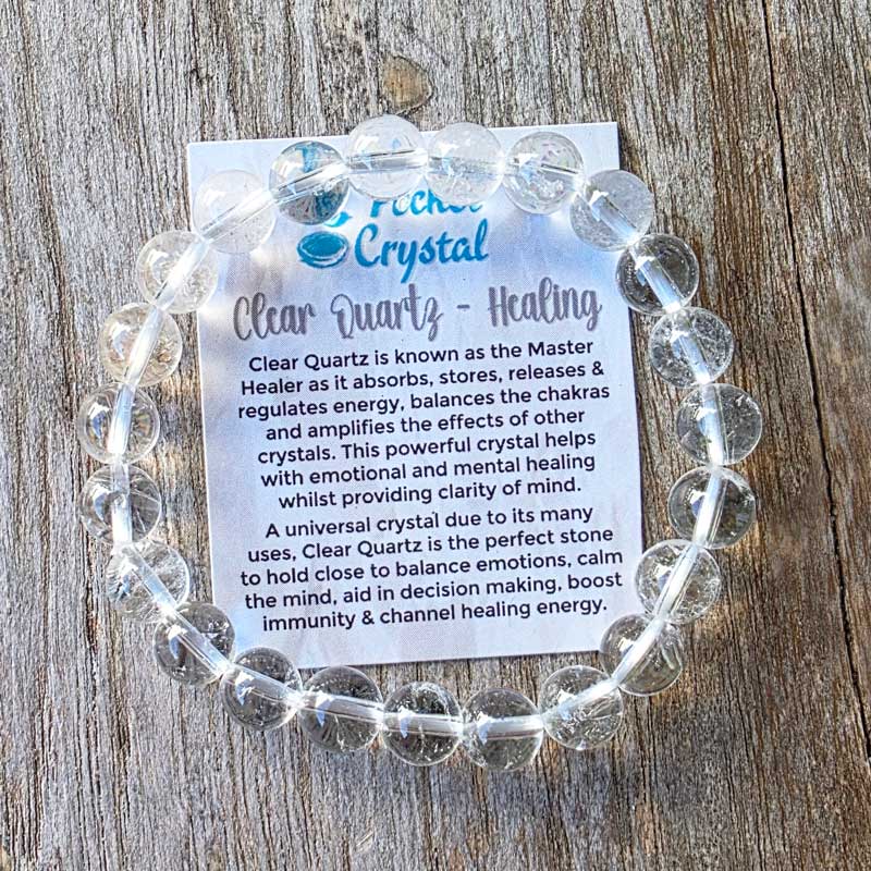 Clear Quartz Crystal Stretch Bracelet