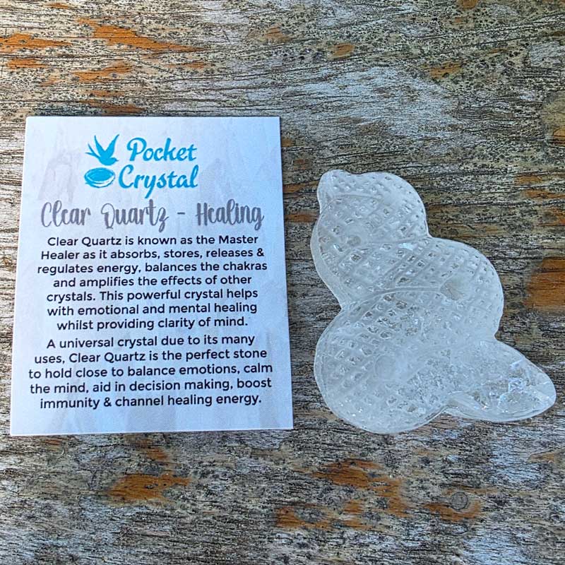 Clear Quartz Pocket Crystal Snake - Healing