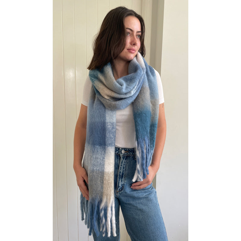 Cloud Nine Blues Winter Scarf