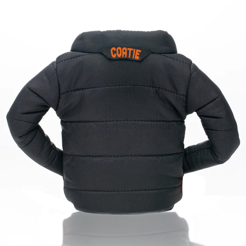 Coatie Puffer Jacket Stubby Holder Fun Gift - Black