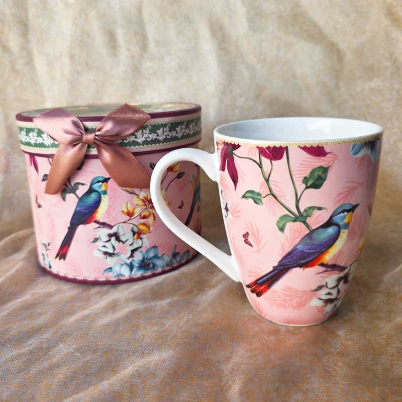Colourful Pretty Birds Gift Boxed Mug